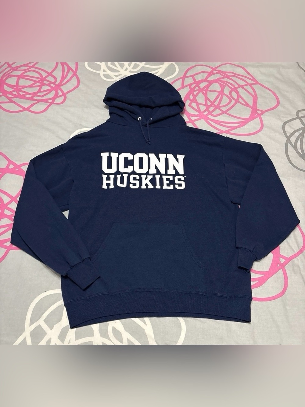 Jerzees UConn Huskies Navy Blue Pullover Hoodie
